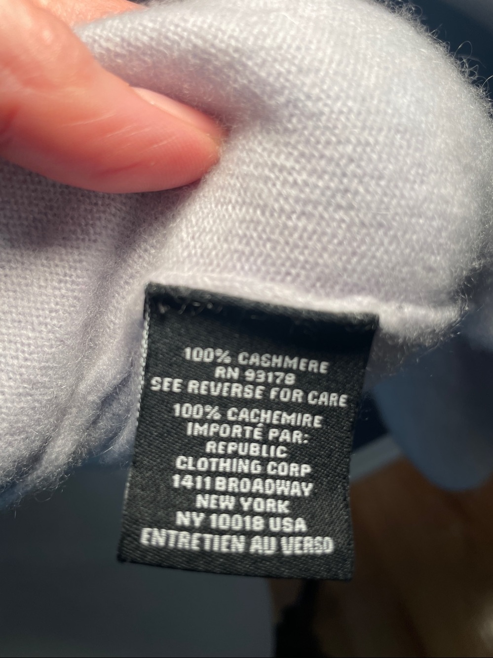Cashmere Cardigan-Pale Blue - Picture 5 of 5